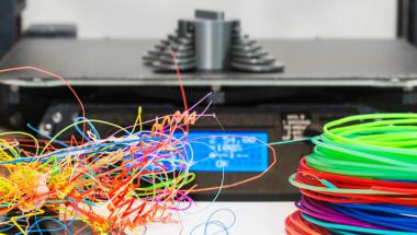 3D printer with colorful filament