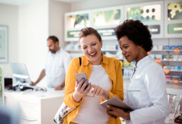 Women looking at phone