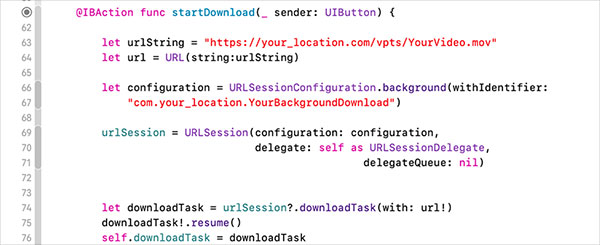 Session configuration