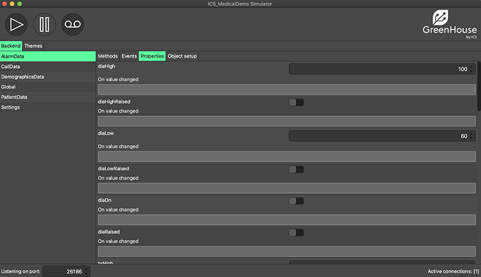 Active connections backend