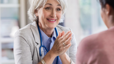 Female physician with female product manager