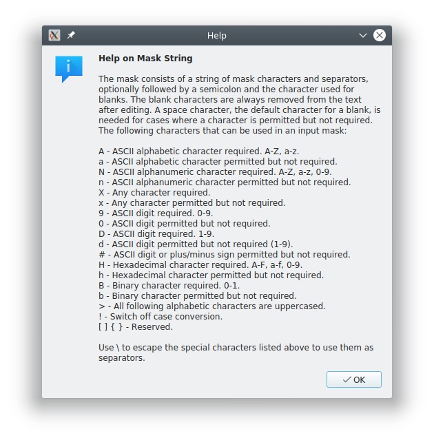 Input mask example 2