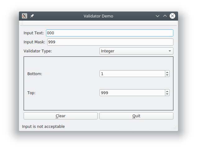 Masks and validators example