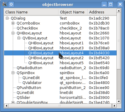 ObjectBrowser Tree