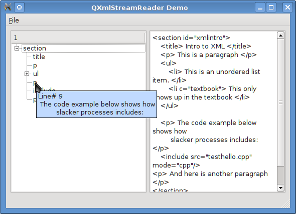 TreeBuilder Example