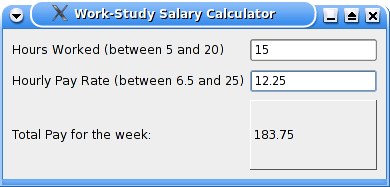 Work Study Calculator